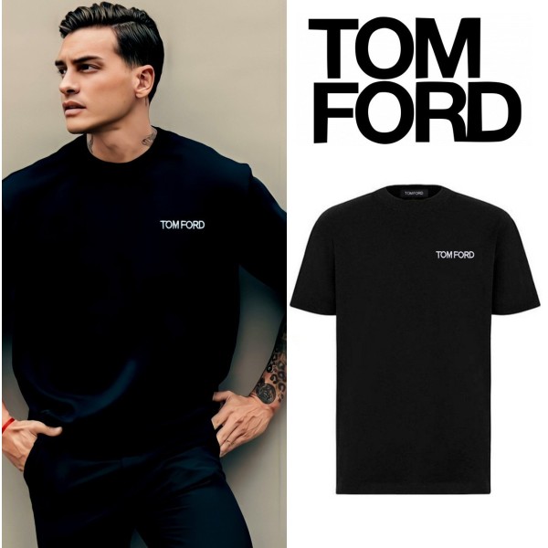톰포드 클래식 자수 로고 반팔 티셔츠-레플리카 사이트 쇼핑몰