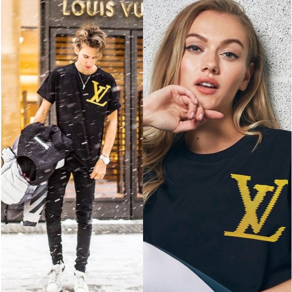 루이비통 LV브릭 프린팅 커플 반팔 티셔츠-레플리카 사이트 쇼핑몰