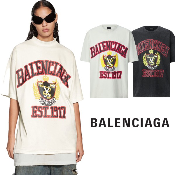 23SS 발렌시아가 DIY COLLEGE 오버사이즈 티셔츠 2COLOR -해외배송--레플리카 사이트 쇼핑몰