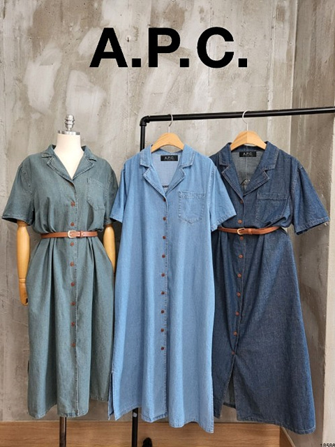 [A.P.C] 아페쎄 데님 원피스 벨트세트 (3COLOR) -18586