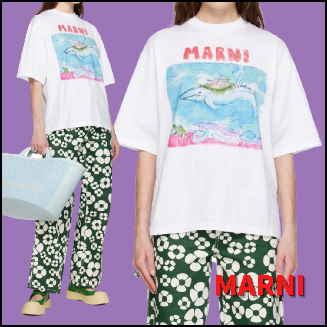 [MARNI] 마르니 레플리카 23SS 플라미니 베로니 멀티컬러 프린트 반팔티