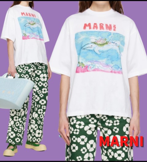 [MARNI] 마르니 레플리카 23SS 플라미니 베로니 멀티컬러 프린트 반팔티