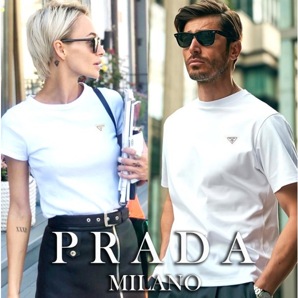 프라다 사피아노 트라이앵글 커플 티셔츠 2color-레플리카 사이트 쇼핑몰