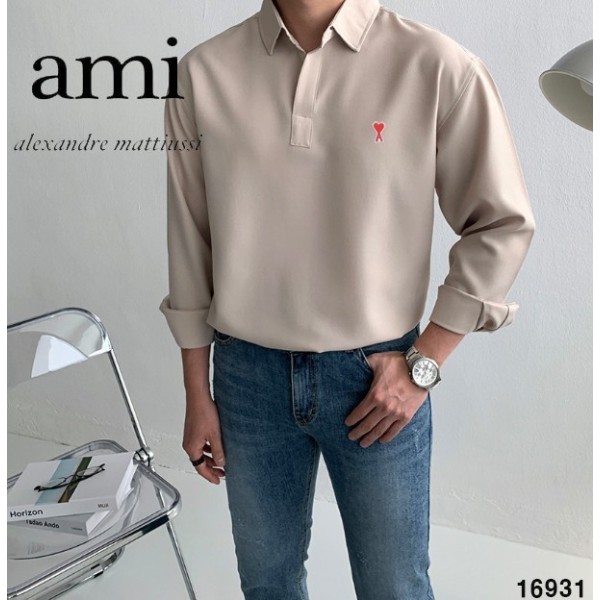 [AMI PARIS] 아미 링클프리 반오픈 카라셔츠 (7color) -16931-레플리카 사이트 쇼핑몰