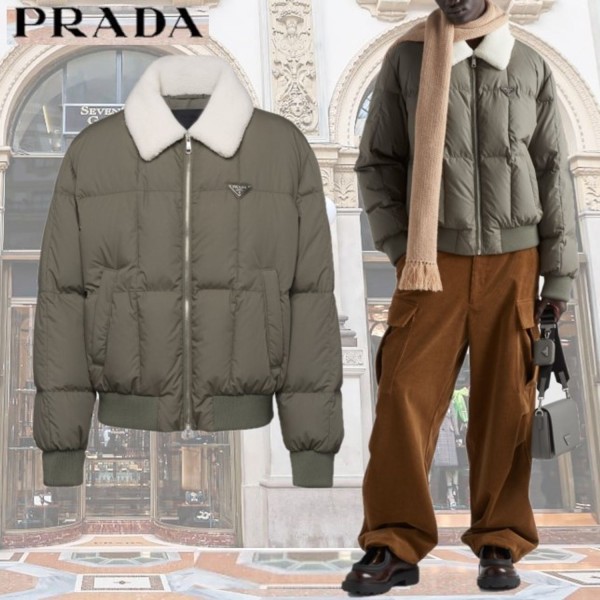 프라다 크롭 테크니컬 코튼 다운 재킷 -해외배송--레플리카 사이트 쇼핑몰