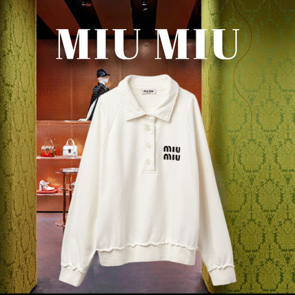 [MIU MIU] 미우미우 23FW 코튼 폴로 스웻셔츠