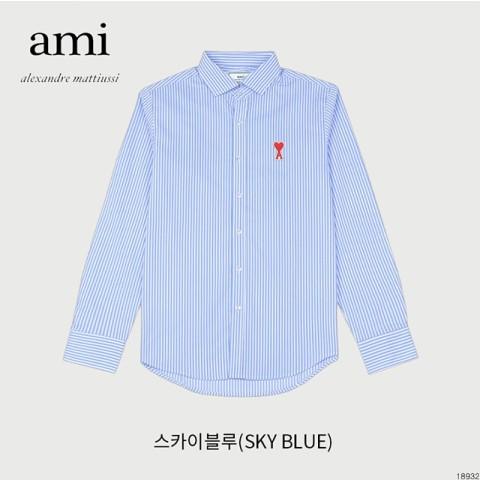 아미 스몰하트 ST와이드카라 스판셔츠 (3color) -18932