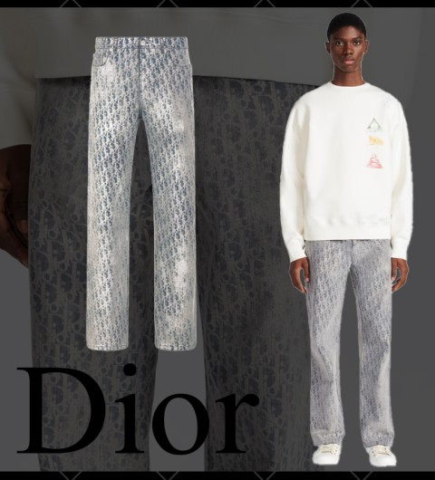 [DIOR] 디올 24시즌 오블리크 투톤 헤리티지 팬츠