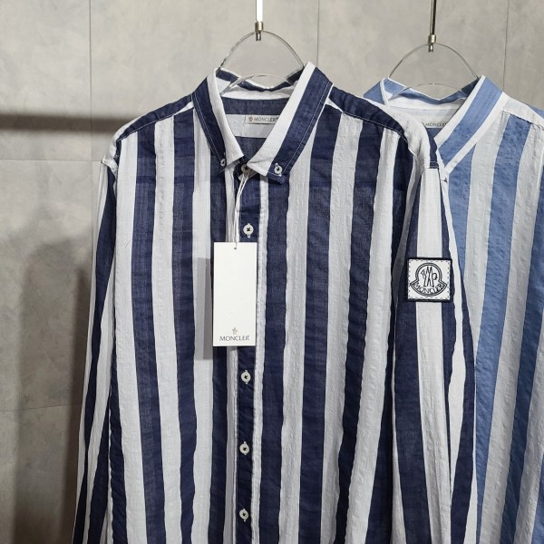 몽클레어 감마블루 린넨 스트라이프 셔츠 (2color)-레플리카 사이트 쇼핑몰