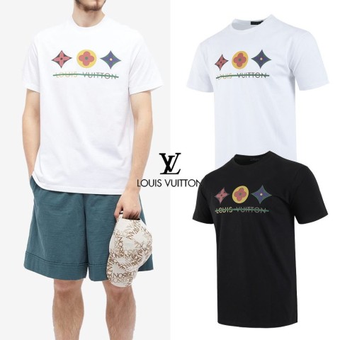 루이비통 LV 수입 컬러 모노 라운드 티셔츠 (2color)