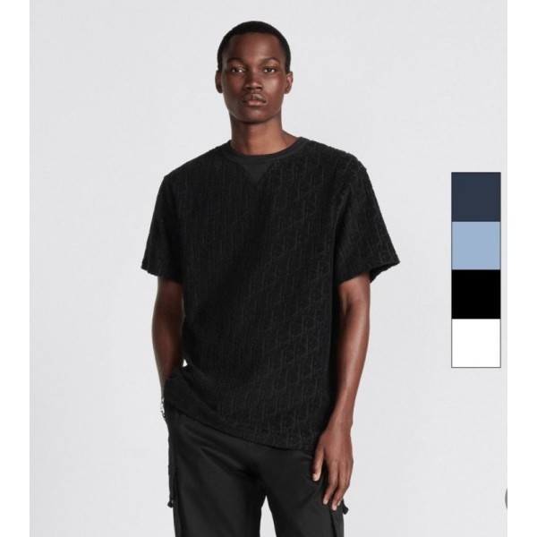 디올 2024S/S 캐주얼 핏 테리 자카드 반팔 티셔츠 - 2 Color-레플리카 사이트 쇼핑몰