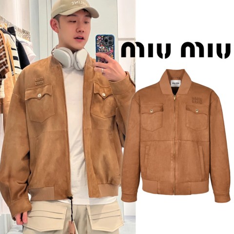 MIU MIU 미우미우 24FW 스웨이드 가죽 자켓 (정품급)