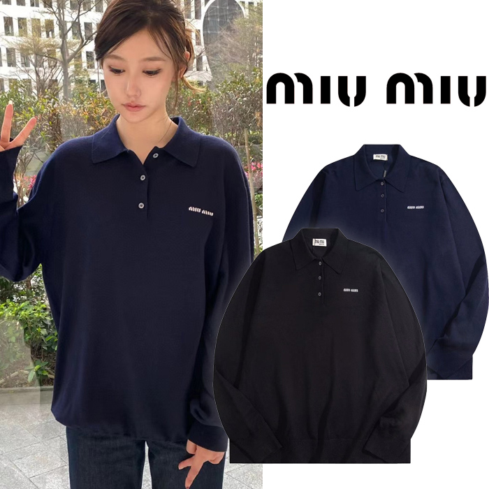 (L~3XL) 미우미우 오버핏 PK 카라 긴팔 2color