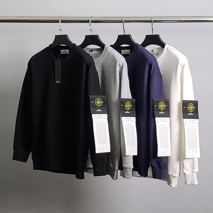 [STONE ISLAND] 로고와펜 코튼 맨투맨 4color