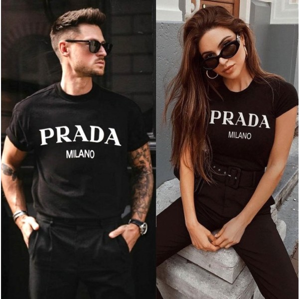 프라다 밀라노 프린팅 커플 티셔츠 (세일)-레플리카 사이트 쇼핑몰