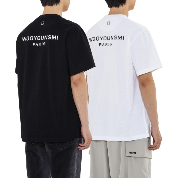 우영미 WYM패치 코튼 백로고 반팔 티셔츠 ( 2 COLOR )-레플리카 사이트 쇼핑몰